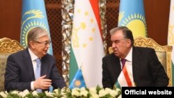 Эмомали Рахмон и Касым-Жомарт Токаев, Душанбе, 20 мая 2021 года