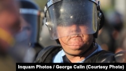 Jandarmi la protestul diasporei din 10 august, București