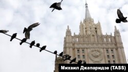  Здание министерства иностранных дел России в Москве 