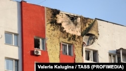 Житловий будинок, пошкоджений осколками дрона, Москва, Росія. 11 березня 2025 року 