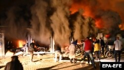 Тетево шаарындагы убактылуу бейтапканада чыккан өрт, 8-сентябрь 2021-жыл. 