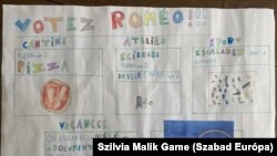 Romeo, egy harmadikos tanuló ennek a plakátnak a segítségével lett képviselő