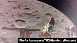 Modului spațialBlue Ghost a Firefly Aerospace înainte de aselenizare, pe 24 februarie 2025.