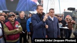 Ștefan Mandachi, la inaugurarea primului metru de autostradă din Moldova