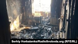 An apartment in a high-rise building in Kramatorsk after being hit by a Russian air strike on July 22.