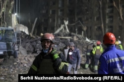 Последствия попадания в Святошинском районе Киева, 24 апреля 2025 года