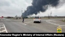 Після одного ударі безпілотниками Україною по НПЗ в Краснодарському краї Росії. Березень 2025 року (ілюстраційне фото)