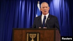 Liderul moderat Benny Gantz anunță demisia din cabinetul de război israelian, pr fondul neînțelegerilor cu premierul Beniamin Netanyahu. 10 iunie 2024.