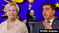 Раса Юкнявичене, Бидзина Иванишвили и Шалва Папуашвили (коллаж)