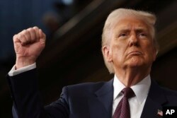 Дональд Трамп під час проголошення промови у Конгресі США. 4 березня 2025 року