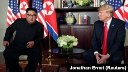 Kim i Tramp prilikom susreta u Singapuru u junu 2018.