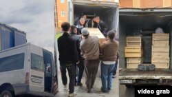 Тобути шаш муҳоҷири тоҷик, ки дар садама ҳалок шуданд