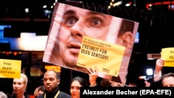 Акція на підтримку Олега Сенцова на Берлінському кінофестивалі, лютий 2019