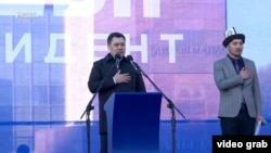 Садыр Жапаров Ала-Тоо аянтында. Бишкек шаары. 11-январь, 2021-жыл.