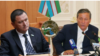 Хокимы Ферганской и Андижанской областей Узбекистана Шухрат Ганиев (слева) и Шухрат Абдурахманов. 