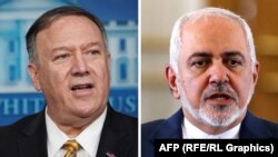 A combo photo of U.S. Secretary of State Mike Pompeo (left) and Iranian Foreign Minister Mohammad Javad Zarif.