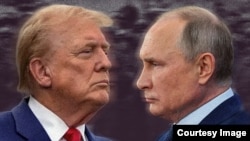 Комбіноване фото – Дональд Трамп (л) і Володимир Путін