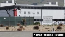 Фабрика компанії Tesla у Фрімонті, округ Аламіда, штат Каліфорнія, США