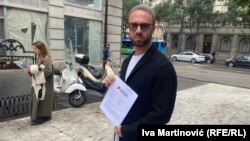 Beloruski aktivista i novinar Andrej Gnjot dostavio apel javnih ličnosti za svoje oslobađanje predsedniku Srbije Aleksandru Vučiću, 16. septembar 2024.
