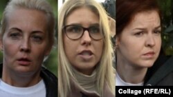 От ляво надясно: Юлия Навална, Любов Собол, Кира Ярмиш