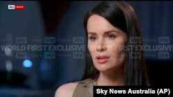 Kylie Moore-Gilbert speaks during an interview with broadcaster Sky News on March 9. 