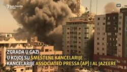Srušena zgrada u Gazi u kojoj su bili AP i Al Jazeera