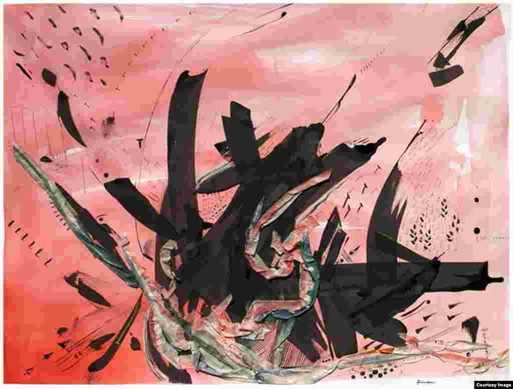 აღმოსავლეთი სანაპირო დასავლეთ სანაპიროზე. შერეული ტექნიკა. 2013&nbsp; წელი.