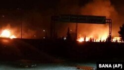 Наслідок авіаційного удару в Сирії