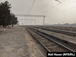 Jeraszk állomás Örményországban déli részén, 2021. januárjában