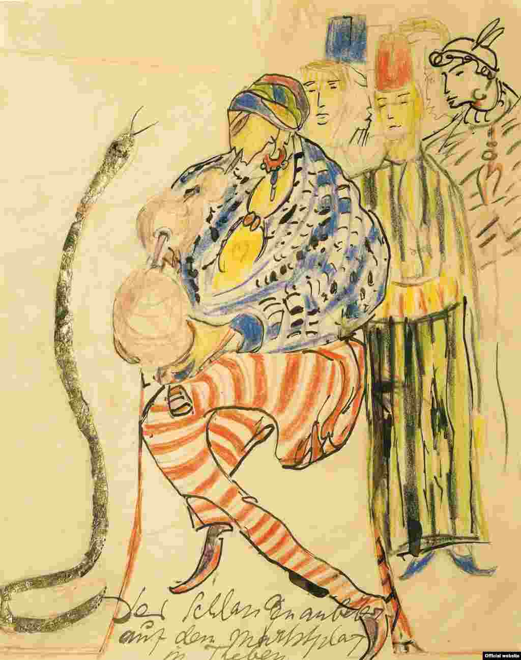 Else Lasker-Schüler, Îmblînzitor de șerpi, 1921.