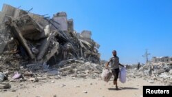 Grad Gaza, kojem Izrael preti "moćnim uraganom", već je uveliko u ruševinama posle skoro dvogodišnjih izraleskih napada, 5. septembar 2025.