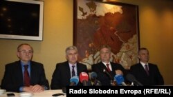 Lideri četvorke na konferenciji za novinare u Mostaru, 27. decembar 2012.