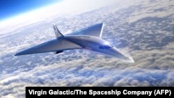 طرح‌واره‌ای از هواپیمای مافوق صوت ویرجین گلکتیک