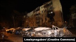 Наслідки однієї з попередніх атак по Харкову, квітень 2025 року