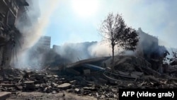 Izraelsko bombardovanje ostavilo je ruševine u južnom libanskom gradu Nabatijeh, 13. oktobar 2024.