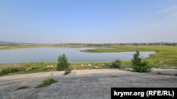 Обміліле Тайганське водосховище. Крим, червень 2025 року