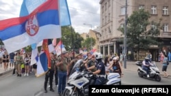 Građani koji su se zaputili na studentski protest, 28. jun 2025.