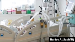 Lélegeztetett betegeket ápolnak a fehérgyarmati kórház intenzív osztályán 2021. április 2-án (képünk illusztráció)