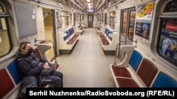 Перший день локдауну в Києві у фото