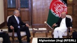 FILE: Afghan President Ashraf Ghani meeting Zalmay Khalilzad, U.S. special representative for Afghanistan reconciliation in Kabul.