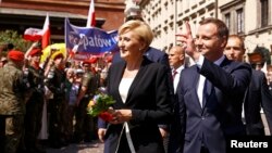 Анджей Дуда з дружиною на інавгураційних заходах, 6 серпня 2015 року