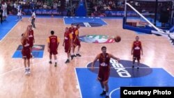 Македонската кошаркарска репрезентација на ЕП во Литванија. 