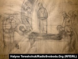 Рисунок Модеста Сосенка «Успіння Пресвятої Богородиці»,1910-1912рр.