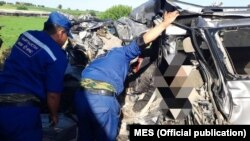 Видео с места ДТП в Джалал-Абадской области. 