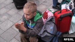 Уцекачы з Луганску прыбылі ў Львоў. Ліпень 2014