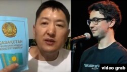 Казакстандык блогер Куат Ахметов жана куудул Идрак Мирзализаде.