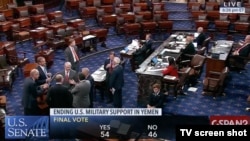 Senatul american, dominat de republicani, a votat o rezoluție care ar urma să pună capăt sprijinului SUA acordat coaliției conduse de Arabia Saudită în Yemen