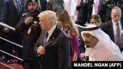 ترامپ و سلمان پادشاه عربستان سعودی در ریاض 