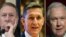 Kongresisti republikan, Mike Pompeo (majtas), gjenerallejtënant Michael Flynn (mes), dhe senatori Jeff Sessions (djathtas).