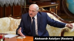 Олександр Лукашенко, на фото під час зустрічі з прем’єр-міністром Росії Михайлом Мішустіним у Мінську 3 вересня 2020 року 